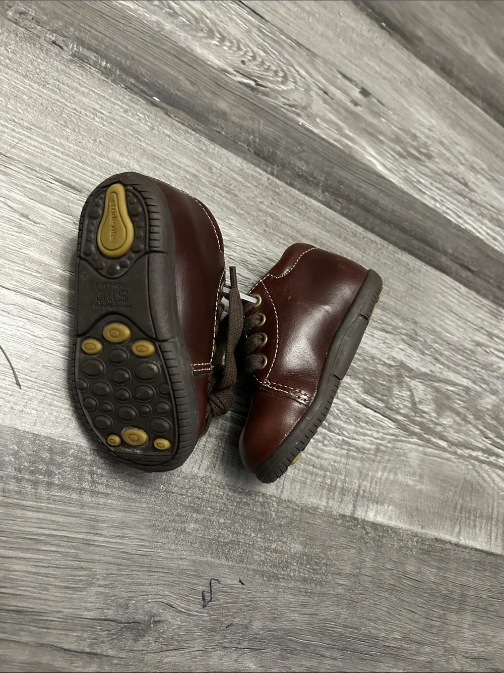 Stride Rite Brown Toddler Lace-Up Shoes